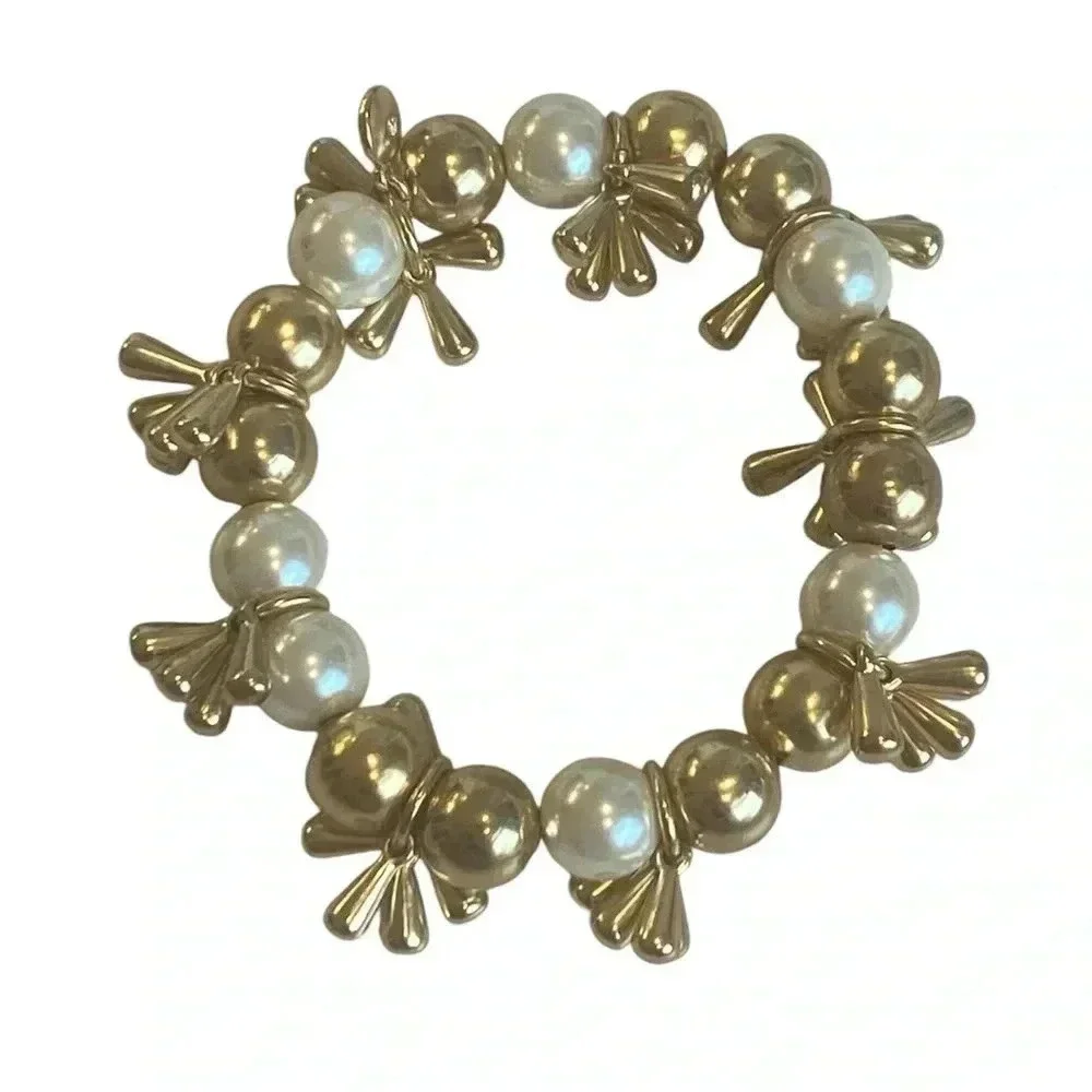 J Crew Womens Faux Pearl Dangle Stretch Bracelet 21$
